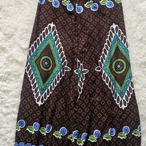 Stunning & Vibrant African Inspired Blueberry Skirt Womens Size Medium